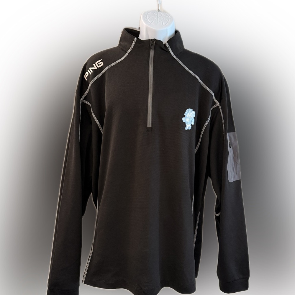 Ping Black and Gray Quarter-Zip Pullover